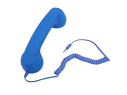Fone De Ouvido Com Plug 3.5mm Retro Antirradição Para Celular E Computador Azul