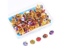 Shineofi 100-tachinhas de Liga Zinco, Design de Bandeira, Duráveis E Protetoras para Quadros de Cortiça em Casa No