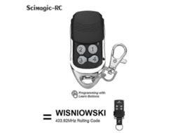 Lurelia Comando Para Garagem Wisniowski De Código Rotativo De 4 Canais De 433 Mhz Com Comando Remoto