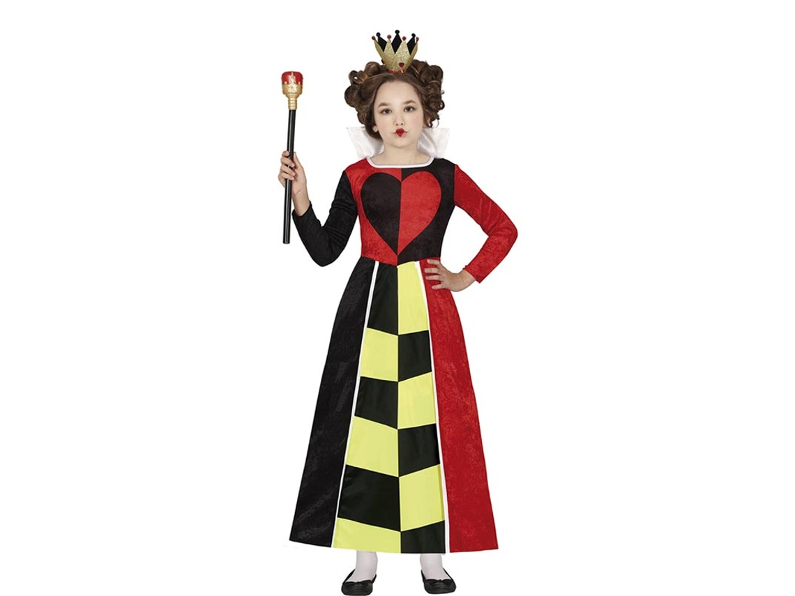 Fato de Rainha de Copas Vermelha para menina