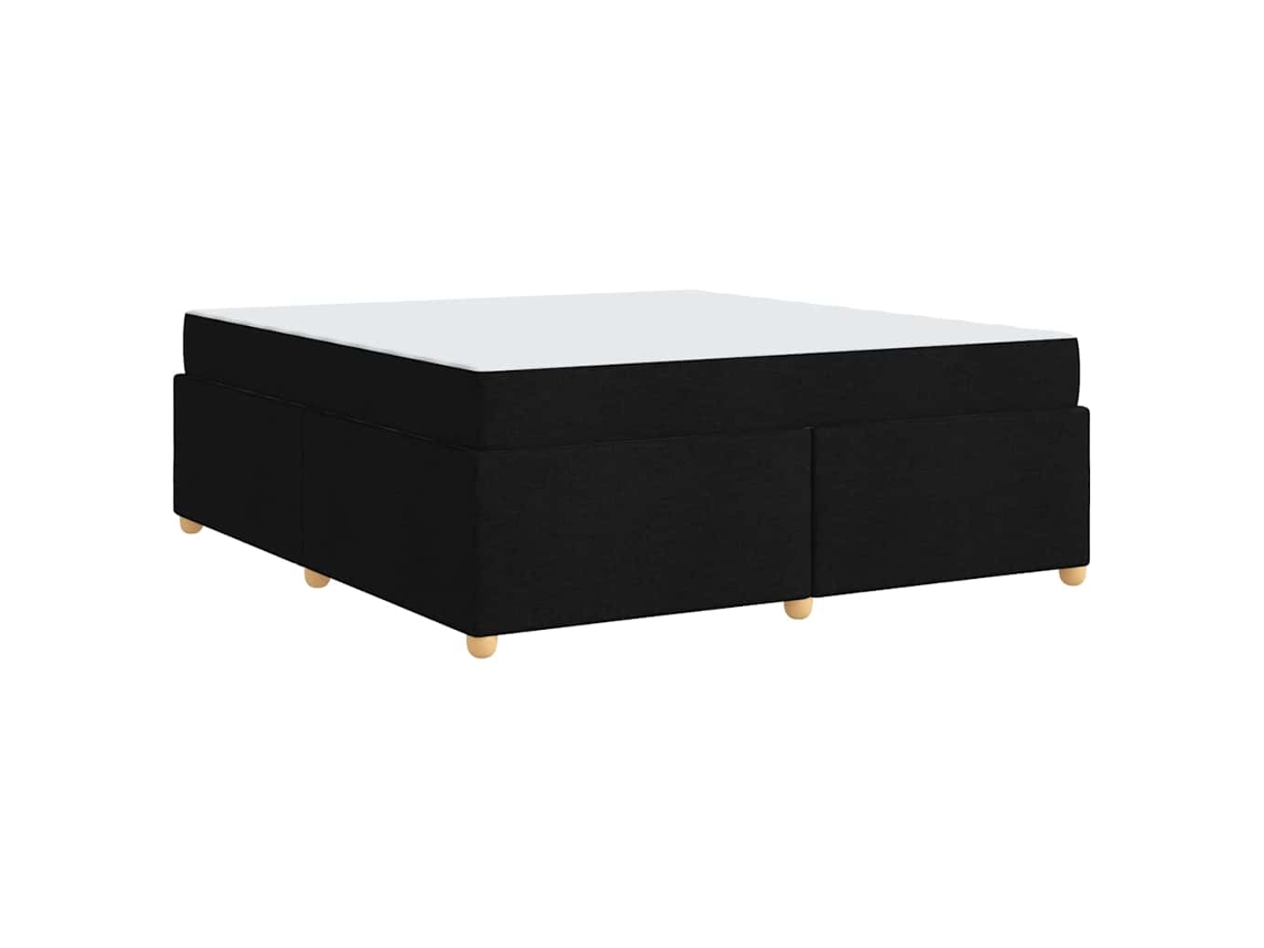 Conjunto 1 Cama Moderna Vidaxl Preto Tecido (180 X 200 Cm)
