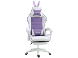 Cadeira Gamer Reclinável em couro sintético ZENCORE SERVICES com cabeça, lombar, 65x63x136 142cm, roxa