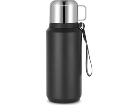 Garrafa Térmica De 800 Ml, À Prova De Vazamento, Com Copo Para Take Away, Café E Chá Para Atletas Jaicom (preto)