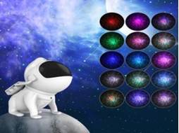 Lurelia Projetor Galáxia Com Coluna Bluetooth, Controlo Remoto, Rotação 360°, Led, Céu Estrelado, Som Integrado