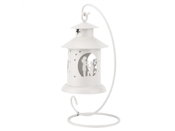 Laxiscreed Porta-vela Pendente Branco Com Design Hollow Out Para Ambiente Elegante