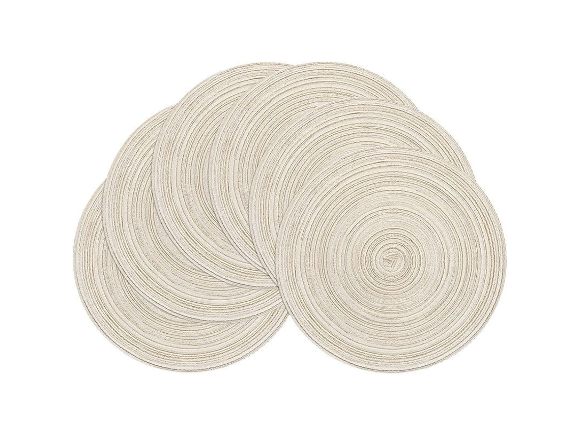 Tapetes de Mesa Nova Line, trançados, 38cm, cores mistas, cozinha, mesa, marca S/MARCA
