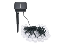 Luz de Corda Solar 9.5m 50 Lâmpadas Ip44 Jardim Festa