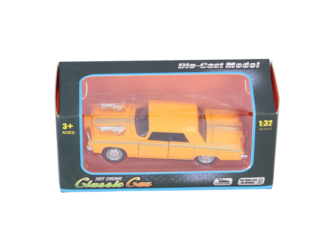 Brinquedo Carro De Liga Com Luz E Som Simulação 1:32 Com Pilhas Para Crianças Recuo (amarelo)