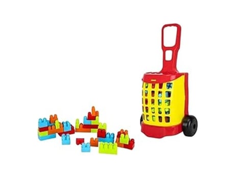 Vicam Toys Large Trolley Car With 32 Blocks Colorido