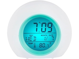 Despertador Digital Com Luz Noturna De 7 Cores, Calendário Redondo Para Quartos De Meninos E Meninas, Mesa De Cabeceira