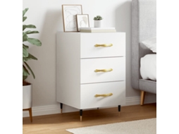 Bedside Cabinet, Bedside Cabinets Vidaxl Branco Madeira Processada (n/a)