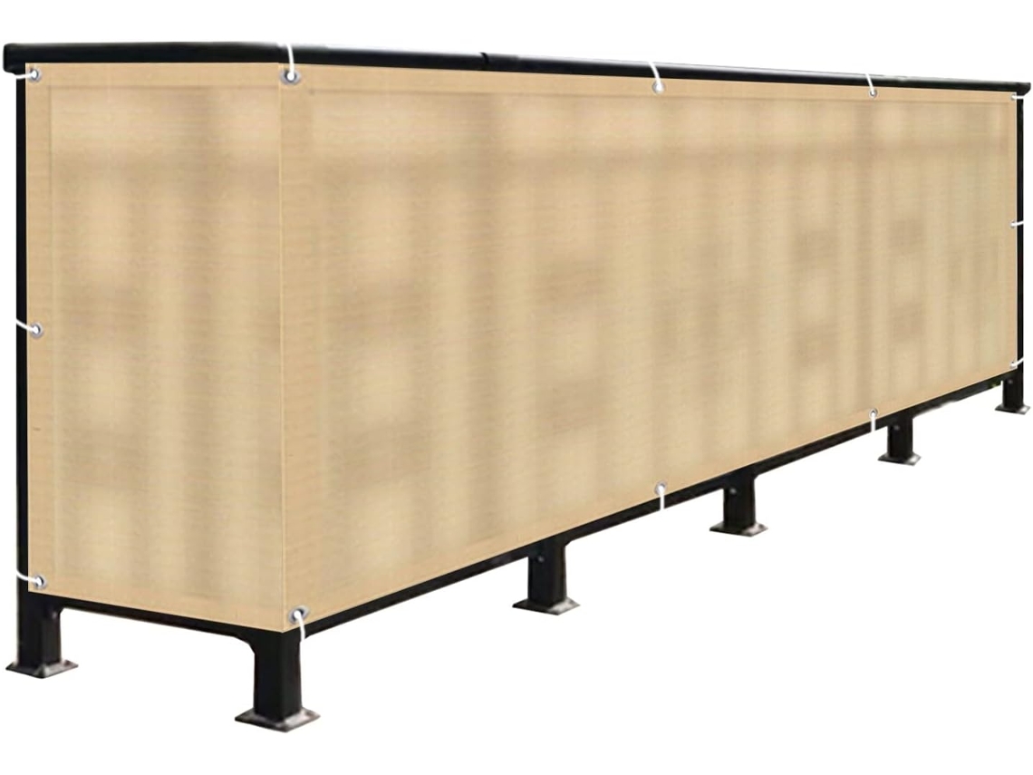 Tela De Privacidade, Guojun, 105 X 350 Cm, Material Alta Qualidade, Resistente Aos Raios Uv, Bege