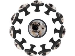 Puxadores Redondos Para Gavetas De Cômoda, Puxadores Para Armários De Cozinha, 12 Peças, Cachorro Bulldog, Puxadores E