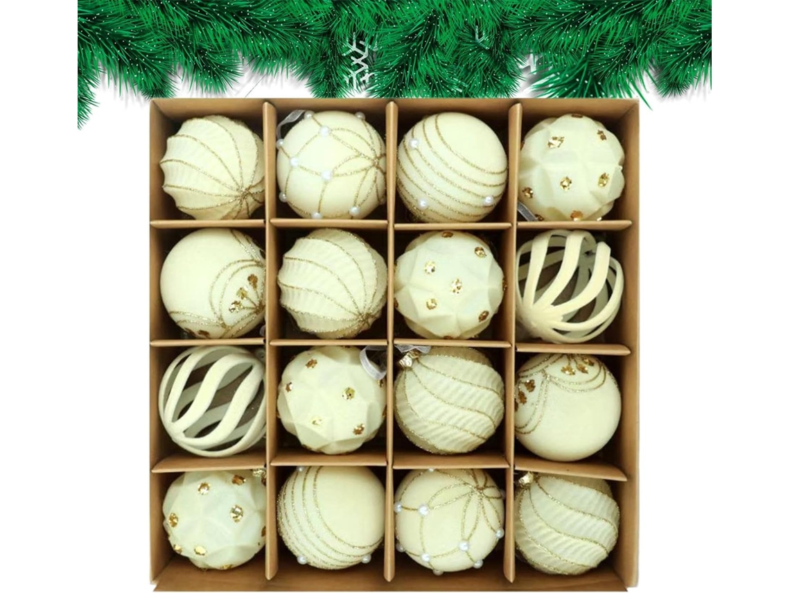 Conjunto De 16 Bolas De Natal Decorativas Para Pendurar |