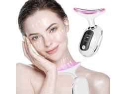 Massageador Elétrico para Pescoço, Aparelho de Terapia Redutora Rugas com 3 Modos Luz, Lifting Faci Al, Facial Portátil GOKOCO