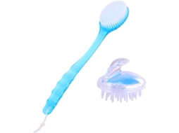 Lurelia Conjunto De 2 Escovas De Massagem Corporal Para Duche, Cabo Longo, Massagem Suave E Cor Azul