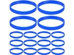 Pulseiras de silicone elástico azul escuro Healvian para adultos, 60 unidades, pulseiras macias para eventos e festivais.