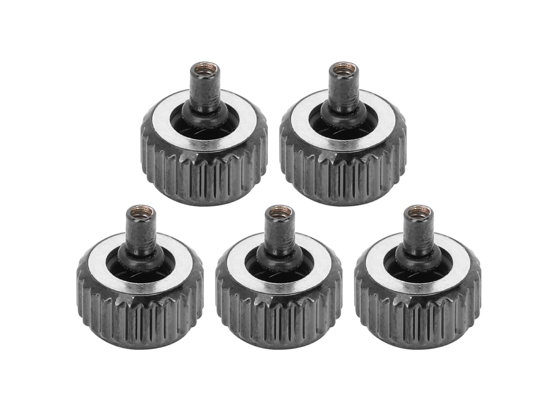 Kit de 5 peças para substituição da coroa do relógio, tubo longo com furo grande de 5 mm.