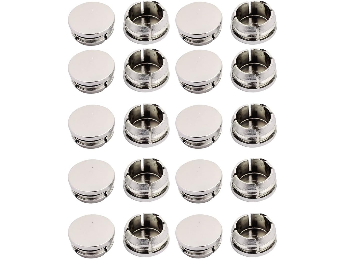 Tampas de Furo para Conectores Cabos Montagem Embutida Redondas Plástico Móveis, 28 Mm Diâmetro, 20 CHABERLU