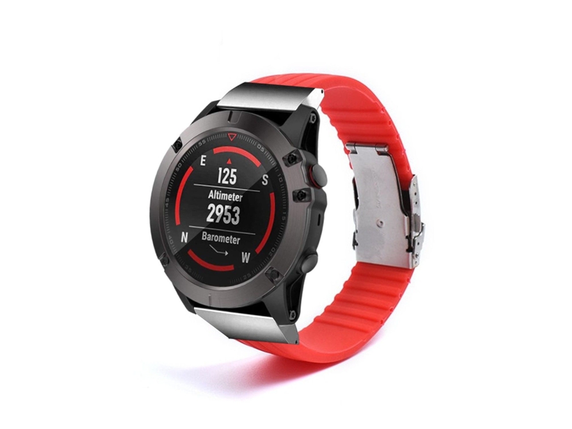 Bracelete Silicone Líquido para Garmin D2 Delta PX Vermelho