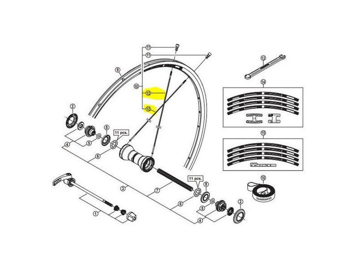 Shimano Rs20A/Rs21 Front Spoke