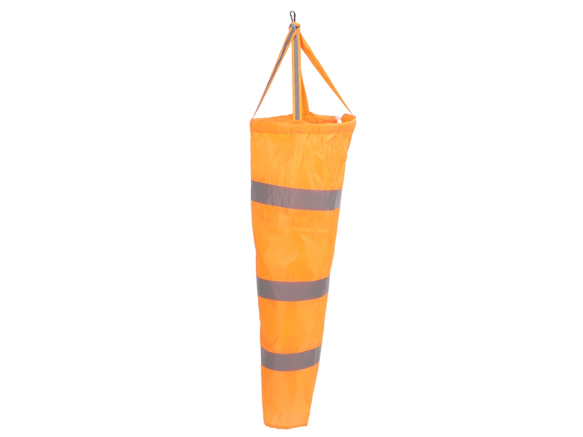 Saco de Vento Laranja 80cm Poliéster Reflectivo para Medição de Direção | S/MARCA
