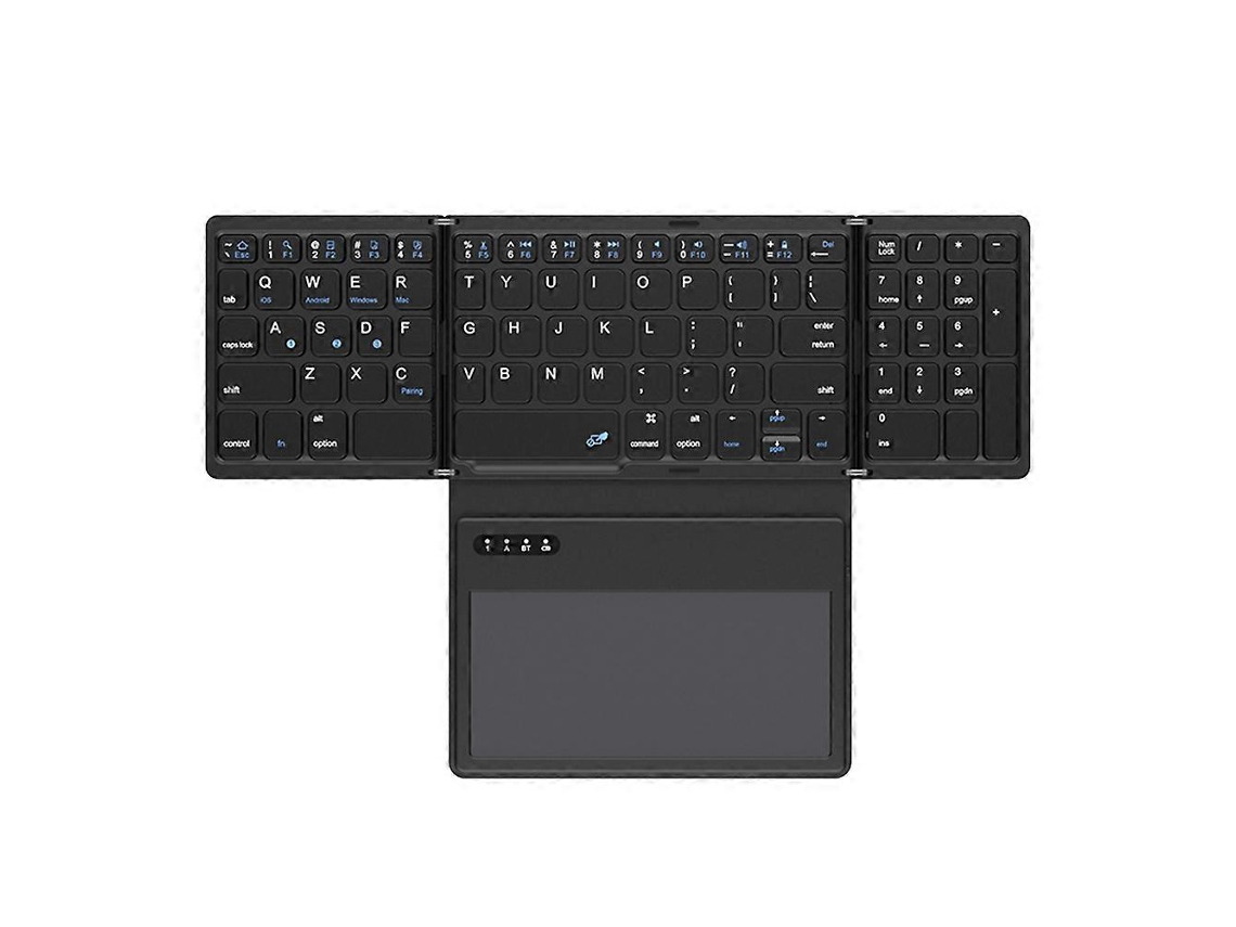 Teclado Dobrável Sem Fio Bluetooth Com Touchpad, Ultrafino E Compacto, Ideal Para Tablets Ios, Android E Windows. Nostalgia88