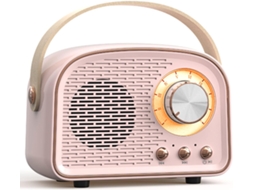 Caixa de som Bluetooth retrô, portátil, estilo vintage, com despertador JYTGALX