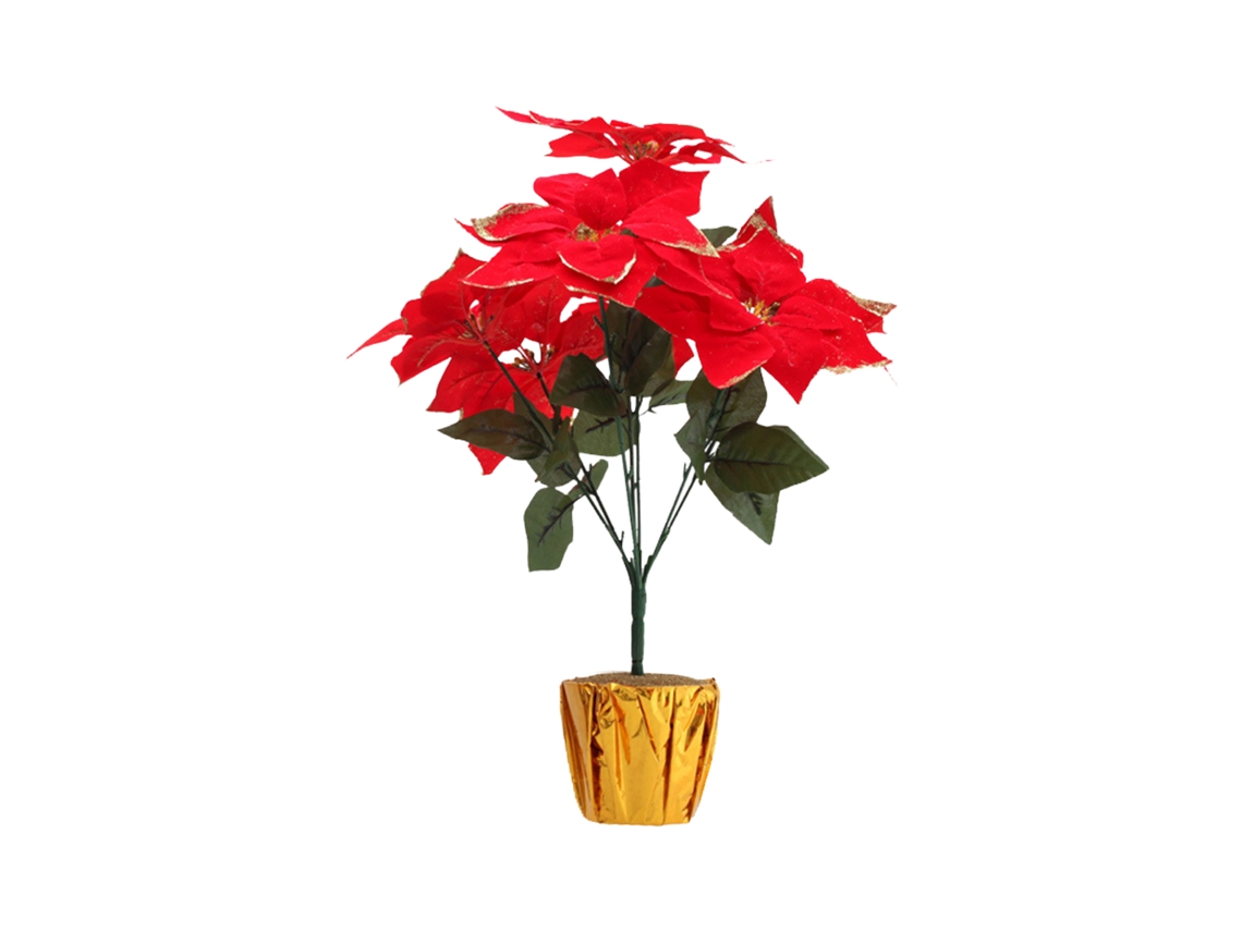 Laxiscreed Planta De Natal Poinsettia Artificial Em Vaso, Flores De Natal De Plástico E Espuma