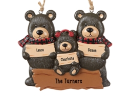 Laxiscreed Enfeite De Natal Personalizado Com Nome E Urso Para Árvore De Natal