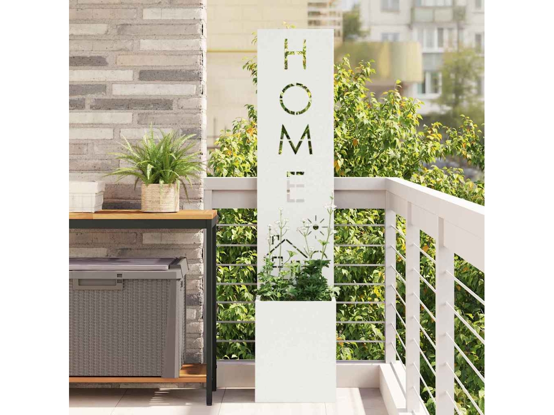 Vidaxl Tela De Privacidade Para Jardim Branco 32 X 32 X 150 Cm