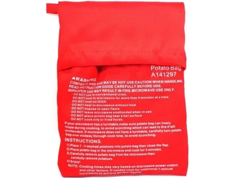 Saco Para Cozimento De Batata Vermelha Em 4 Minutos No Micro Ondas Happyhomy