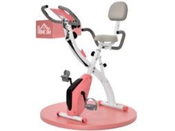 Bicicleta Ergométrica Dobrável 2 Em 1, Com Resistência Magnética Ajustável Em 8 Níveis, Silenciosa, Com Sensor De Frequência Cardíaca, Faixas