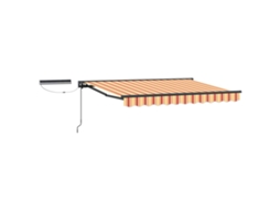 Vidaxl Toldo Retrátil Elétrico Amarelo, Laranja, Antracite 2,5 X 2 M