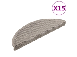 Vidaxl Tapetes Escada Adesivos Aspeto Sisal 15 Pcs 56x17x3 Cm Prateado