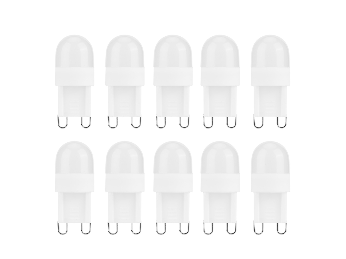 10 peças Lâmpada LED G9 1.5W 110V para Lustre | S/MARCA