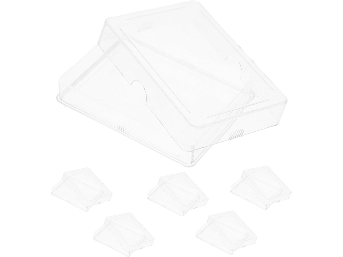 Estojo para Cartas de Baralho, Conjunto 6 Peças, Plástico Transparente com Janela Visualização, CHABERLU