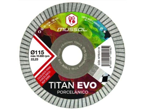Disco Diamantado Titan Evo 115 Mm. Wtevo115 MUSSOL