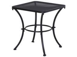 Mesa de Jardim Metal Cor Preto 45x45x50 cm Outsunny