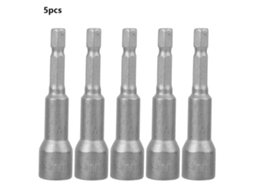5pcs Adaptador De Broca Magnética De Chave Hexagonal Aço Para Parafusadeira Elétrica 9mm