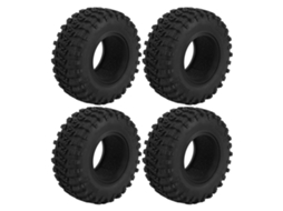 Yui 4 Pneus de Carro Rc 2.2 Polegadas 115mm Diâmetro Borracha Resistente Claw Mud Terrain Roda