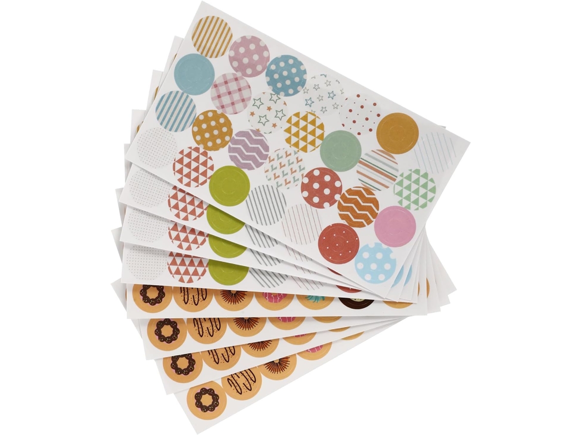 Adesivos Criativos Para Folhas Soltas, 40 Unidades, Adesivos Para Reforçar Furos Em Papel, Mini Adesivos Transparentes