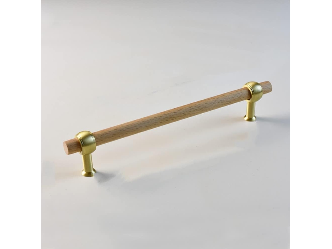 Porta 224 Youth Gold, Puxadores Longos De Madeira Para Móveis, Guarda-roupa, Armário