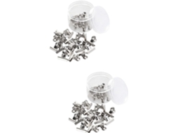 Conjunto Tofficu com 60 clipes de mesa de metal com design e alta capacidade de fixação para uso diário.