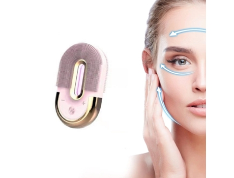 Escova De Limpeza Facial Elétrica Silicone Sonic Face Cleaner Deep Pore Cleaning Skin Massager Face Cleaning Brush Trimtide