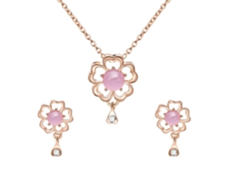 Bijuterias Femininas Com Strass E Pendentif Floral