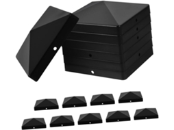 Conjunto De 16 Postes Decorativos Quadrados De Plástico Para Cerca, Com Parafusos Inclusos.