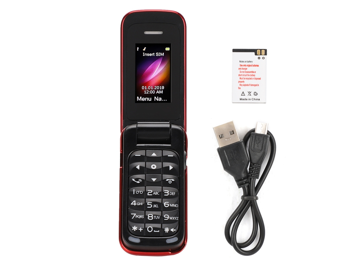 Laxiscreed Telefone Flip Mini Com Bluetooth E Efeitos Sonoros Para Diversão E Conectividade