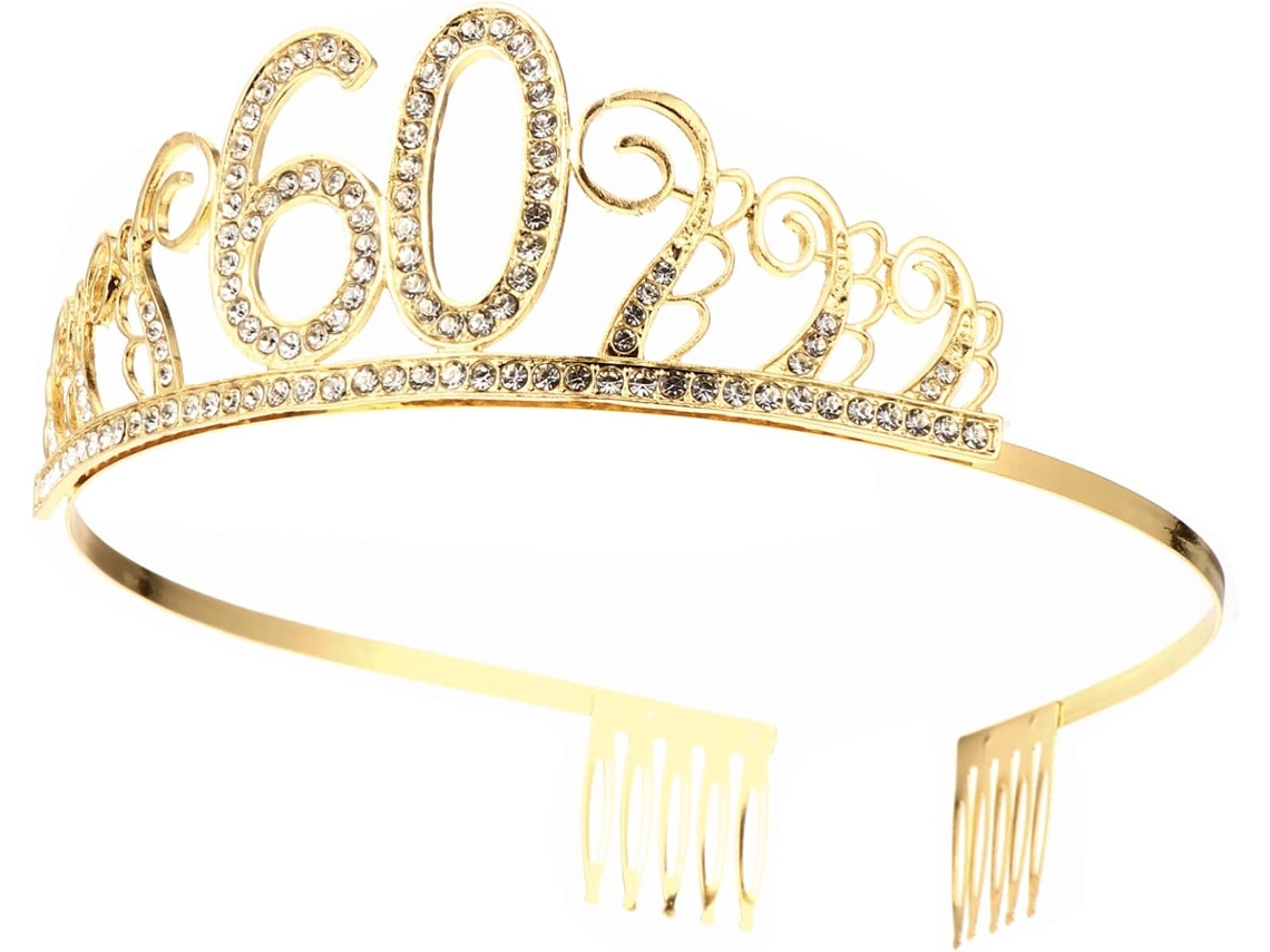 Coroa De Festa De 3 Peças Com Strass Para Aniversários E Eventos Festivos - Acessório Brilhante
