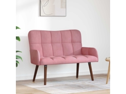 Vidaxl Sofá Para 2 Pessoas Rosa 115 X 61 X 87 Cm Veludo